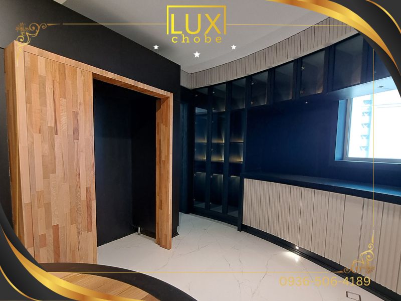 باکس یخچال کابینت مشکی چوبی