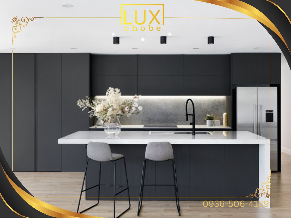 کابینت طوسی سفید جدید