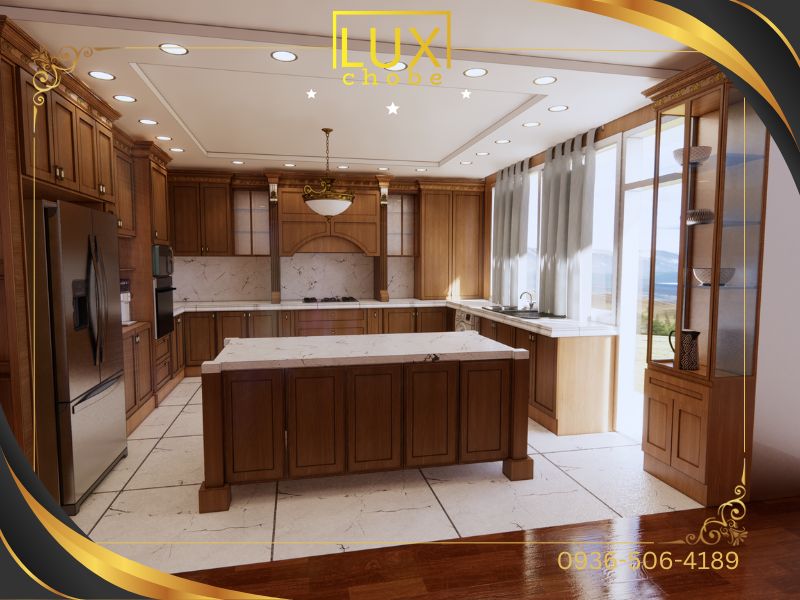 نمونه کار طراحی سه بعدی کابینت آشپزخانه در مشهد