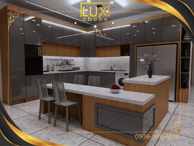 نمونه کار طراحی کابینت هایگلاس در مشهد
