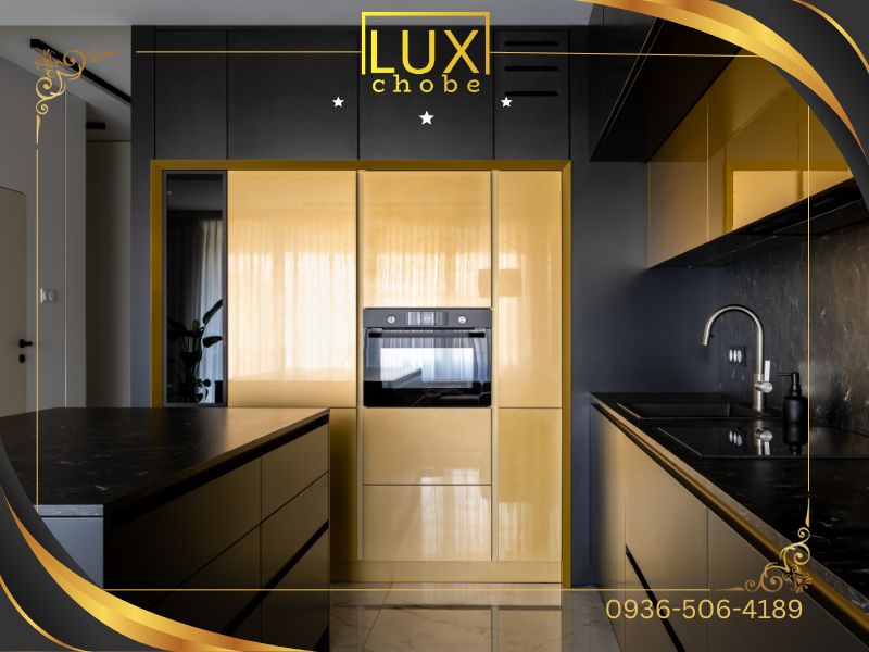 کابینت مشکی چوبی