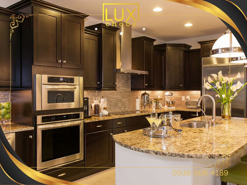 کابینت کلاسیک مشکی چوب