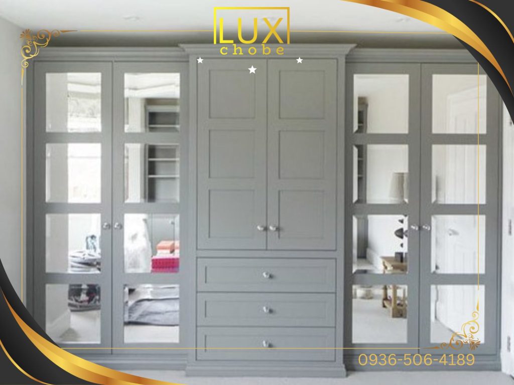 کمد دیواری نئوکلاسیک خاکستری