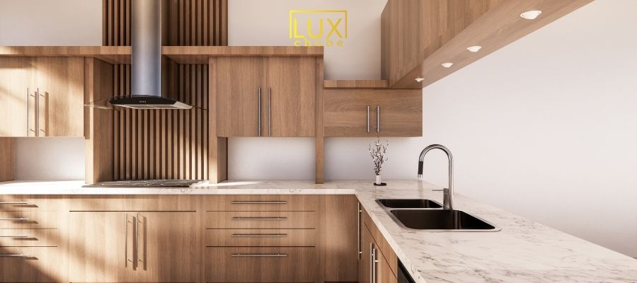 نمونه کابینت چوبی طبیعی برای آشپزخانه ویلایی - 15 سال تجربه لوکس چوب